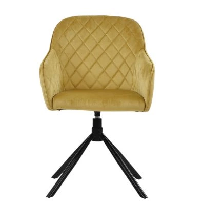 Koge Swivel Dining Chair Camel Velvet