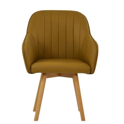 Herning Dining Chair in Light Tan Brown Leather