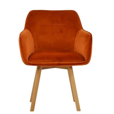 Havdrup Dining Chair in Burnt Orange Velvet