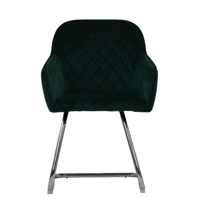 Vido Office Chair Emerald Green Velvet & Chrome