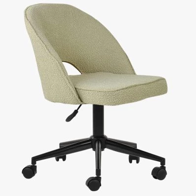 Flair Office Chair Mink Boucle Fabric & Black