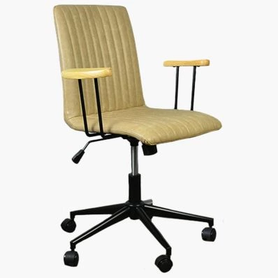Folix Office Chair Cream Faux Leather & Black
