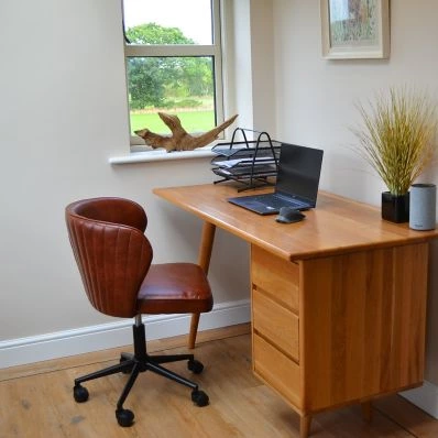Belisimo Office Chair Vintage Brown Faux Leather & Black