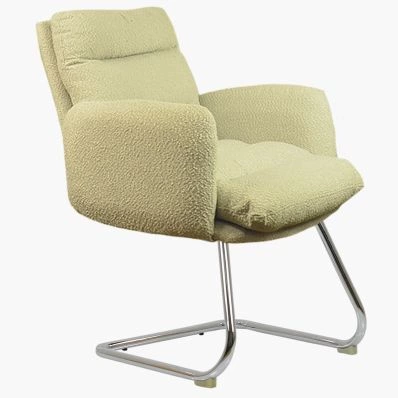 Nikan Office Chair Mink Boucle Fabric & Chrome Base