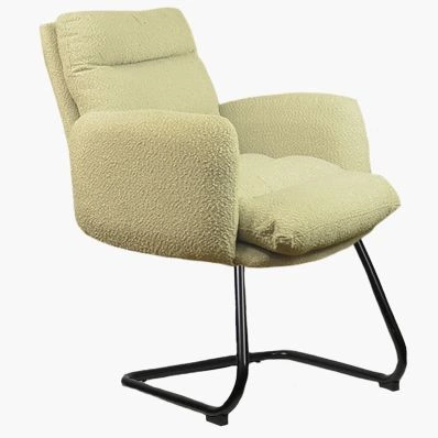 Nikan Office Chair Mink Boucle Fabric & Black Base