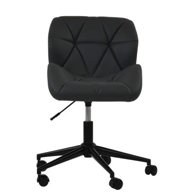 Barnes Office Chair Black Faux Leather & Black
