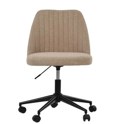 Danbury Office Chair Fawn Brown Fabric & Black