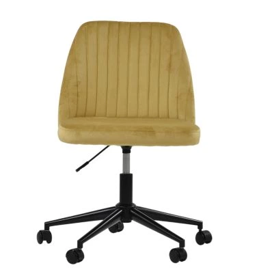 Danbury Office Chair Camel Velvet & Black
