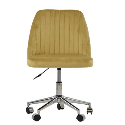 Danbury Office Chair Camel Velvet & Chrome