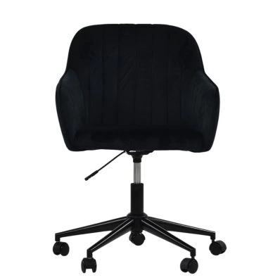 Lule Office Chair Black Velvet & Black