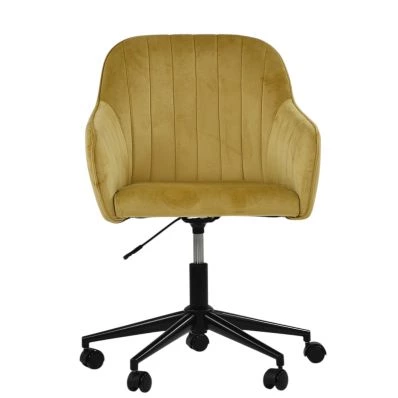 Lule Office Chair Camel Velvet & Black