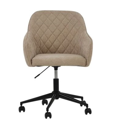 Opus Office Chair Fawn Brown Fabric & Black