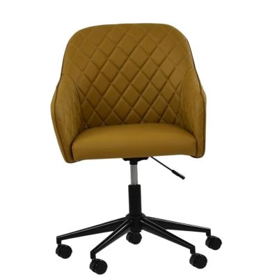 Opus Office Chair Light Tan Brown Leather & Black