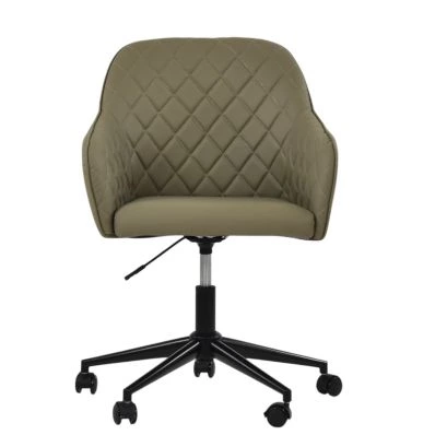 Opus Office Chair Taupe Leather & Black