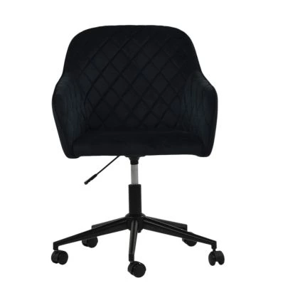 Opus Office Chair Black Velvet & Black