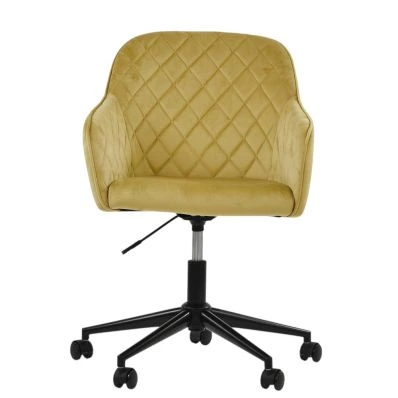 Opus Office Chair Camel Velvet & Black