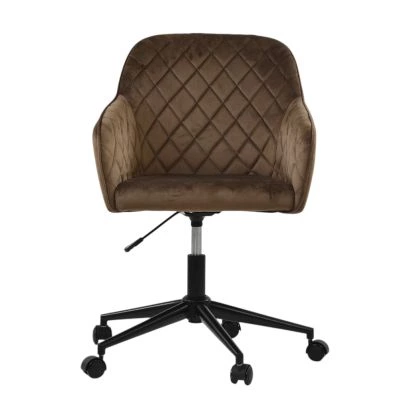 Opus Office Chair Mocha Velvet & Black