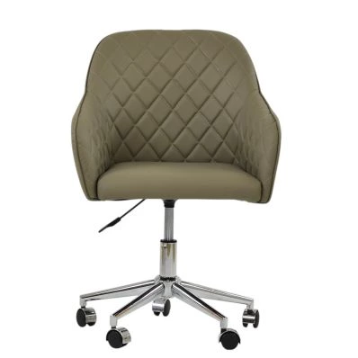 Opus Office Chair Taupe Leather & Chrome