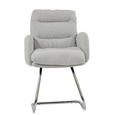Nikan Office Chair Mink Boucle Fabric & Chrome