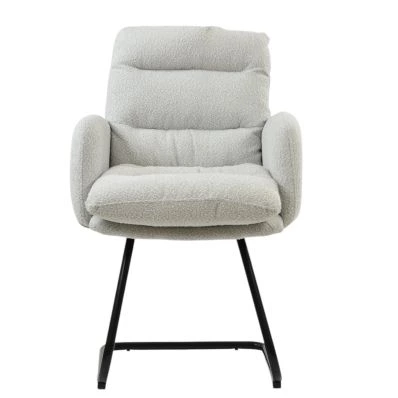 Nikan Office Chair Mink Boucle Fabric & Black