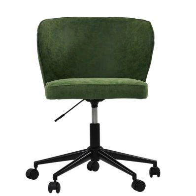 Belisimo Office Chair Aged Olive Green Faux Leather & Black