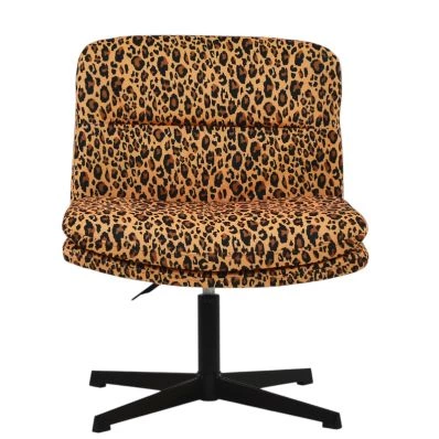 Rosso Office Chair Leopard Fabric & Black