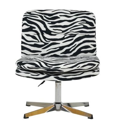 Rosso Office Chair Zebra Fabric & Chrome