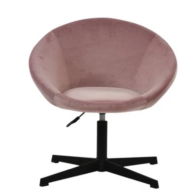 Deniz Vanity Chair in Pink Velvet