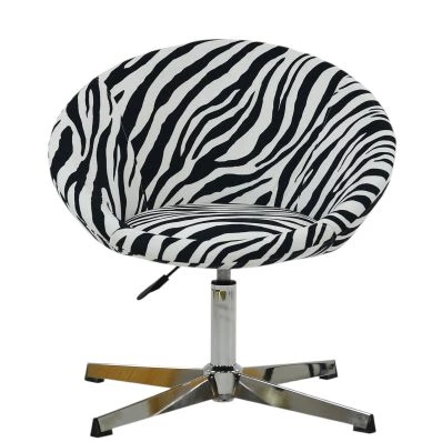 Arda Vanity Chair in Zebra Fabric