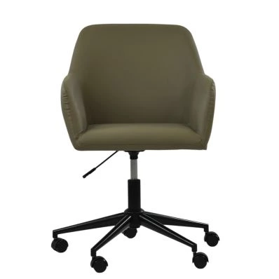 Marco Dining Chair Vintage Brown Leather & Black Base