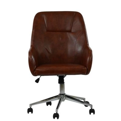 Poot Office Chair in Vintage Brown Leather