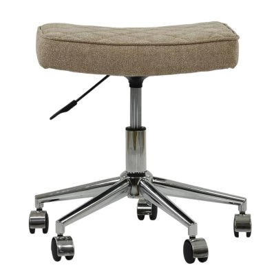 Cody Office Chair in  Fawn Brown Fabric Chrome Base