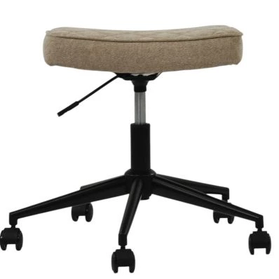Kylian Office Chair in  Fawn Brown Fabric Black Base