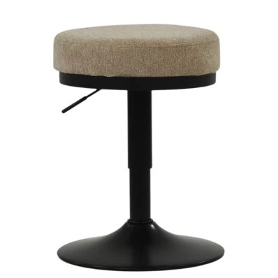 Brobbey Office Chair Fawn Brown Fabric Black Base