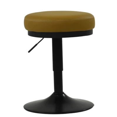 Brobbey Office Chair Light Tan Brown Faux Leather Black Base