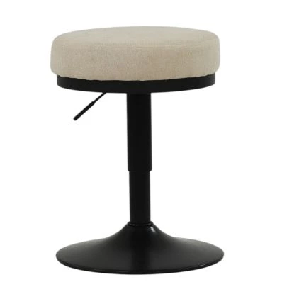 Brobbey Office Chair Natural Cream Fabric Black Base