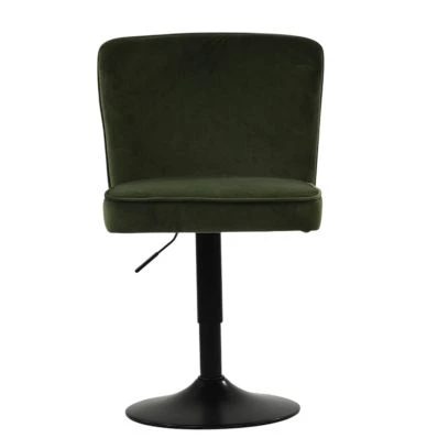 Riad Office Chair Olive Green Velvet Black Base