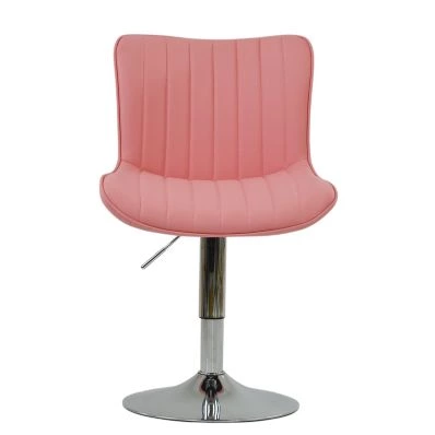 Izzo Office Chair Coral Pink Faux Leather Chrome Base
