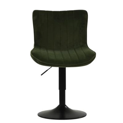 Izzo Office Chair Olive Green Velvet Black Base