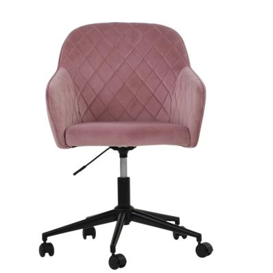 Opus Carver Office Chair Pink Velvet & Black
