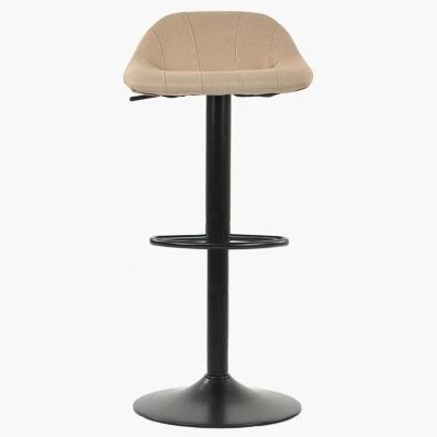 Ohio Bar Stool Brown Fabric & Black Base