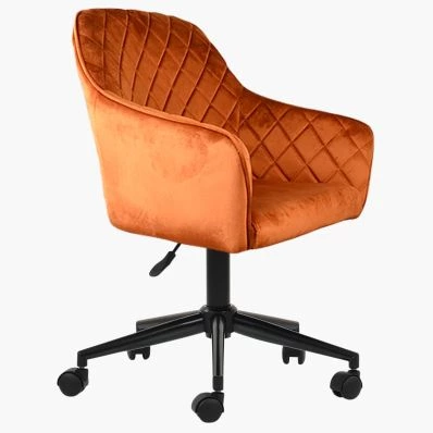 Opus Office Chair Burnt Orange Velvet & Black