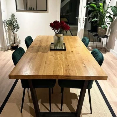 Opus Dining Chair Green Velvet & Black Legs