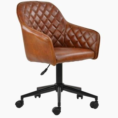 Opus Office Chair Vintage Brown Faux Leather & Black