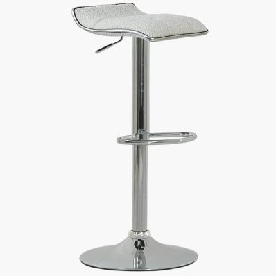 Rasmus Bar Stool Cream Boucle Fabric & Chrome Base