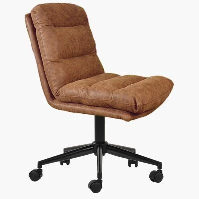 Strada Office Chair Antique Brown Faux Leather & Black