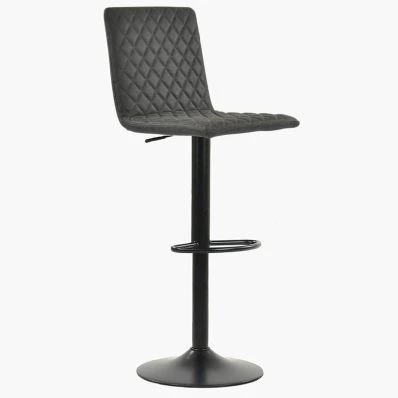 Titan Bar Stool Black Leather & Black Base