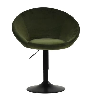 Lamine Vanity Chair in Olive Green Velvet