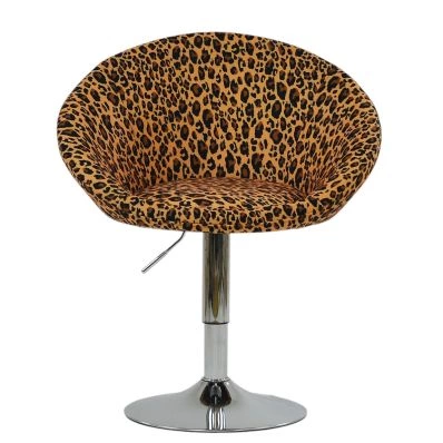 Josi Vanity Chair in Leopard Fabric
