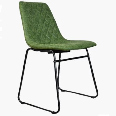 Zorro Dining Chair in Aged Olive Green Leather
